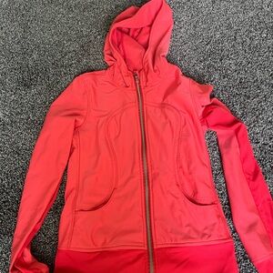 Lululemon zip up jacket size 4 red